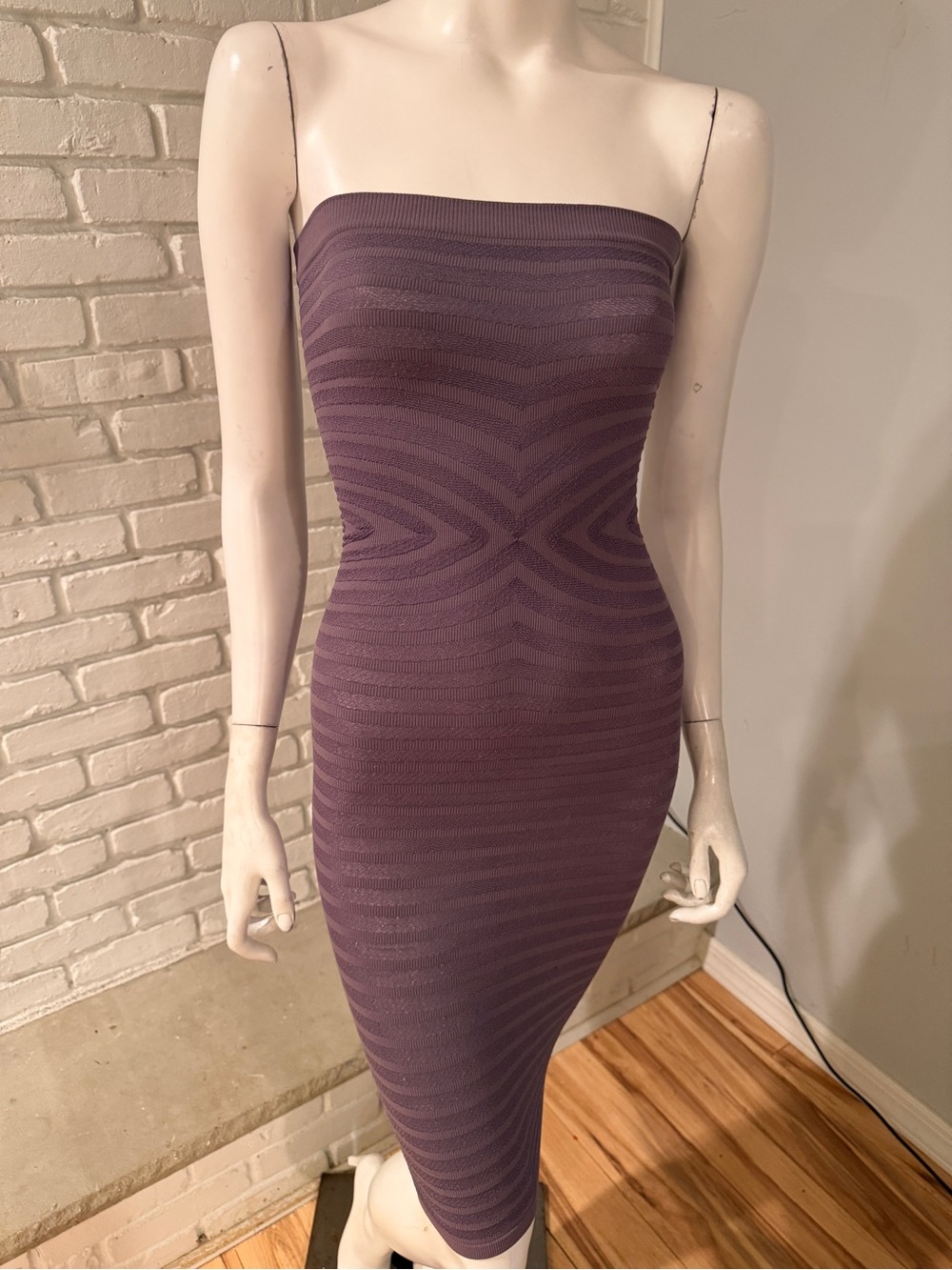 Intimately Free People Purple Strapless Bodycon Midi XS/S NWOT Super Stretch - Picture 4 of 15